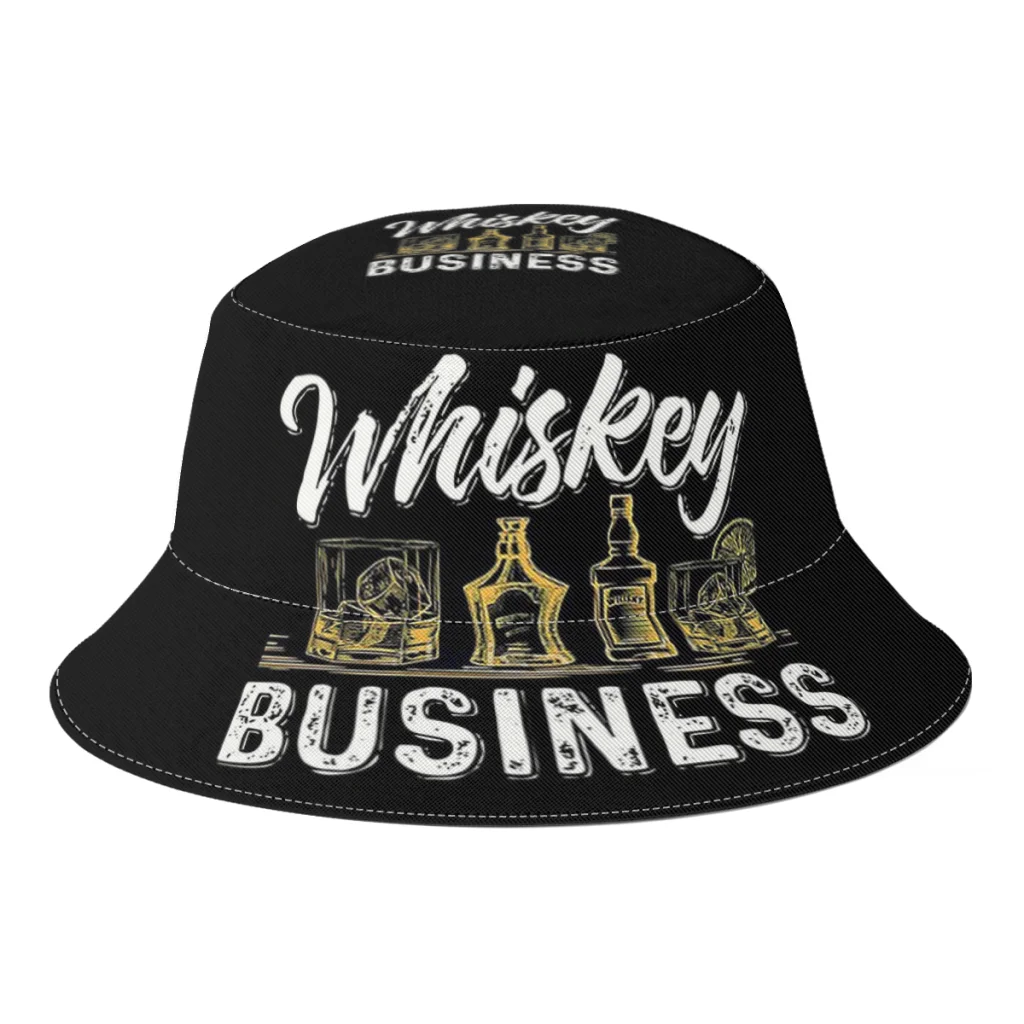 

Whiskey Bourbon Whisky Scotch Blended Bucket Hat Women Summer Sunscreen Boonie Hat Drink Men Outdoor Travel Fisherman Hats