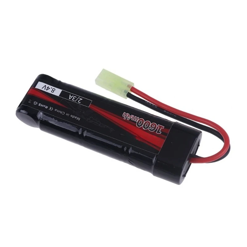 Фото Аккумуляторная батарея NiMH 8.4В 1600мАч с USB-зарядкой 2/3А для страйкбольного оружия: MP5, Scar, M249, M240B, M60, G36C, электрических игрушечных пистолетов №5