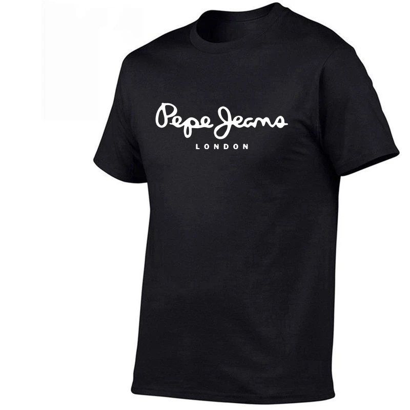 

2022 Newest Pepe-Jeans-London Logo T-Shirt Summer Men's /Women's Short Sleeve Popular Tees Shirt Tops Unisex