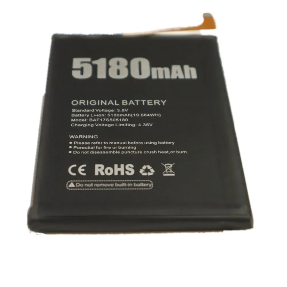 Аккумулятор BAT17S505180 Для DOOGEE S50 100% мАч 5180