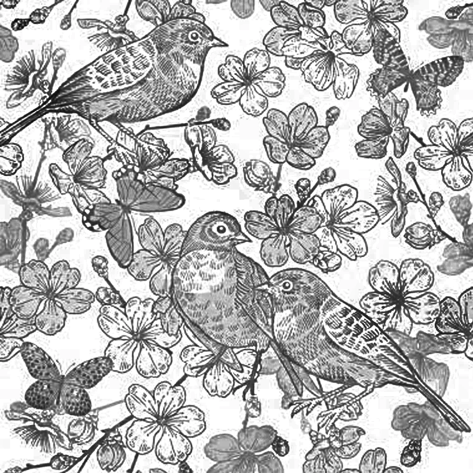 

Full Page Flowers And Birds Clear Stamps For DIY Scrapbooking Card Making Silicone Stamps Fun Decoration Supplies