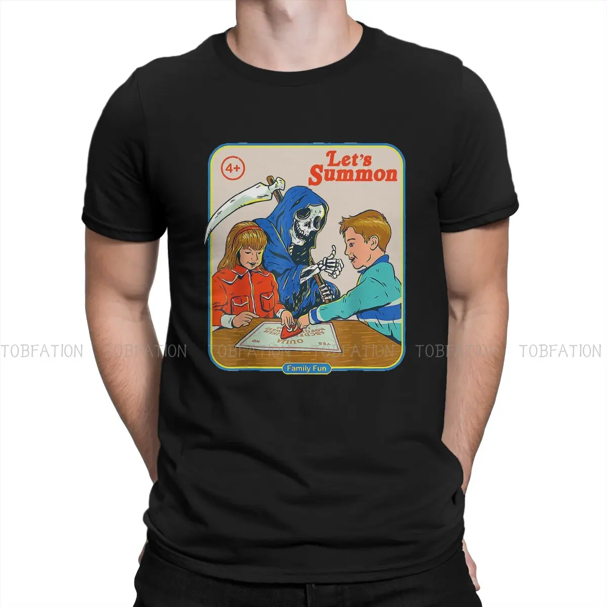 

Halloween Pumpkin Happy let's Summon Ghosts Family T Shirt Classic Graphic Teenager Summer Cotton Men's Clothing O-Neck TShirt