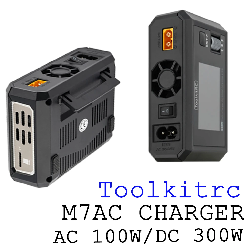 

ToolkitRC M7AC AC 100 Вт/DC 300 Вт вход XT60 XT30 2-6S Lipo Выход Многофункциональный Suppot двойное умное зарядное устройство Тестер сигнала
