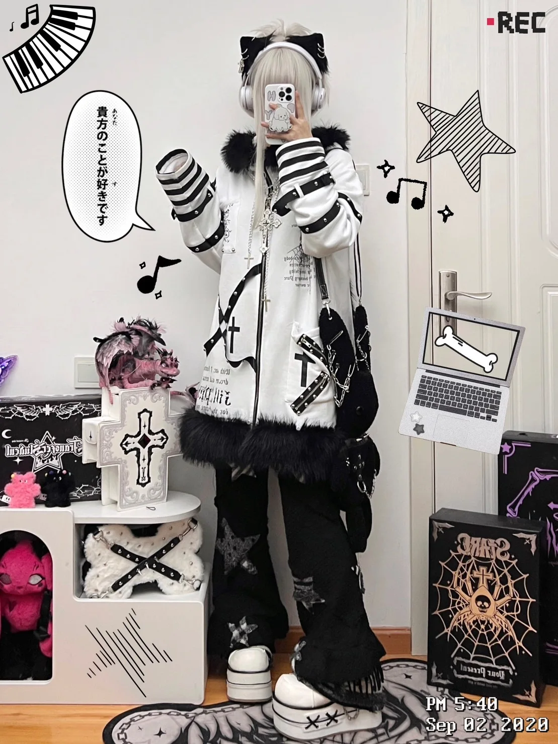 Куртка на молнии с капюшоном и кроличьими ушками дизайнерское пальто со съемным