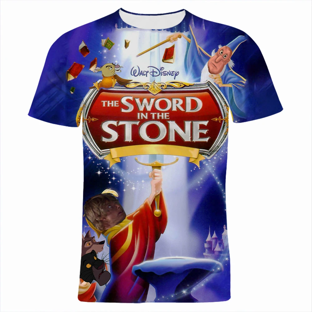 

Детская футболка с 3D-принтом «меч в камнях»