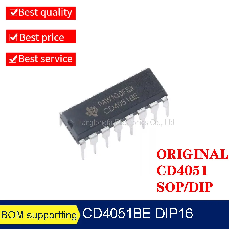 

50 шт./партия, микросхемы CD4051BM96 CD4051BE CD4051 SOIC16 DIP16 SMD
