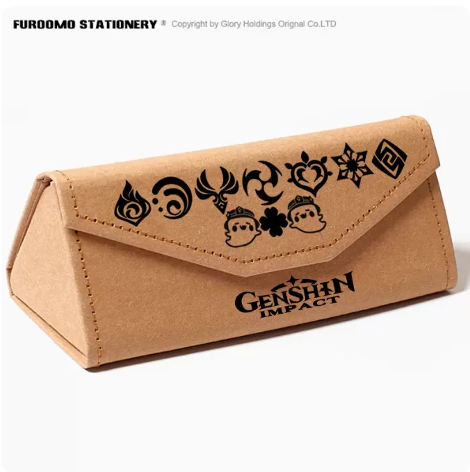 

Anime Genshin Impact Pencilcase Fold Pencil Case Protective Hard Eye Glasses Case Portable Storage Sunglasses Box 1497