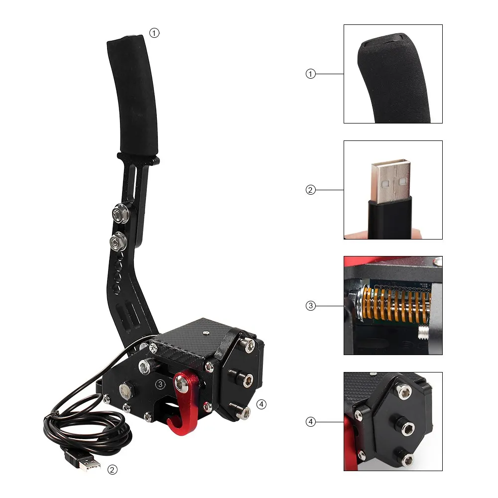Logitech Brake System Handbrake For Rally G29/G27/G25 PC Hall Sensor USB SIM Racing Games T300 T500 HB-1009 |