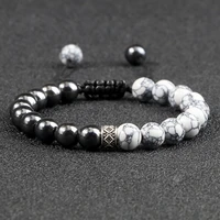 men hematite beads bracelets natural stone tiger eye lava beads bracelets bangles for women yoga energy charm hnadmade jewelry
