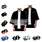 Футболка для косплея аниме Токийский рептиз, накидка из мэнцзи для лета, кимоно хаори, Мужская футболка с коротким рукавом