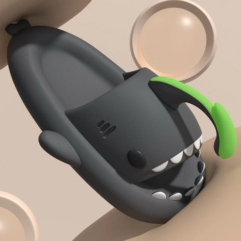 

4cm Thick Se Shark Slippers Women Couple'S Indoor And Outdoor Lantern Fish Slippers Man'S Anti Skid Home Co 2023 Summer