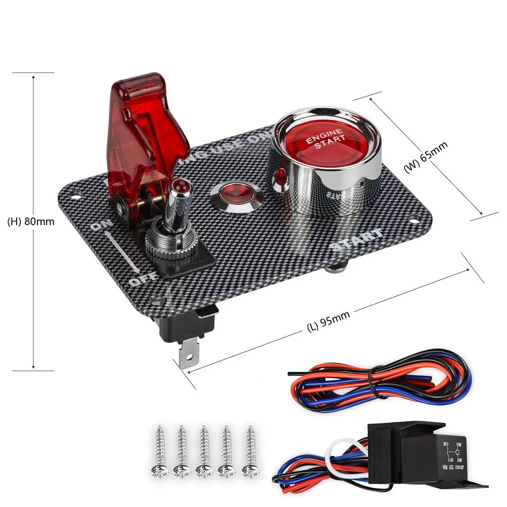 

12 В, гоночный автомобиль, клавишный переключатель, панель, стартер, лампа зажигания, запуск двигателя, остановка, набор кнопок, фотоэлемент, индикатор, аксессуары