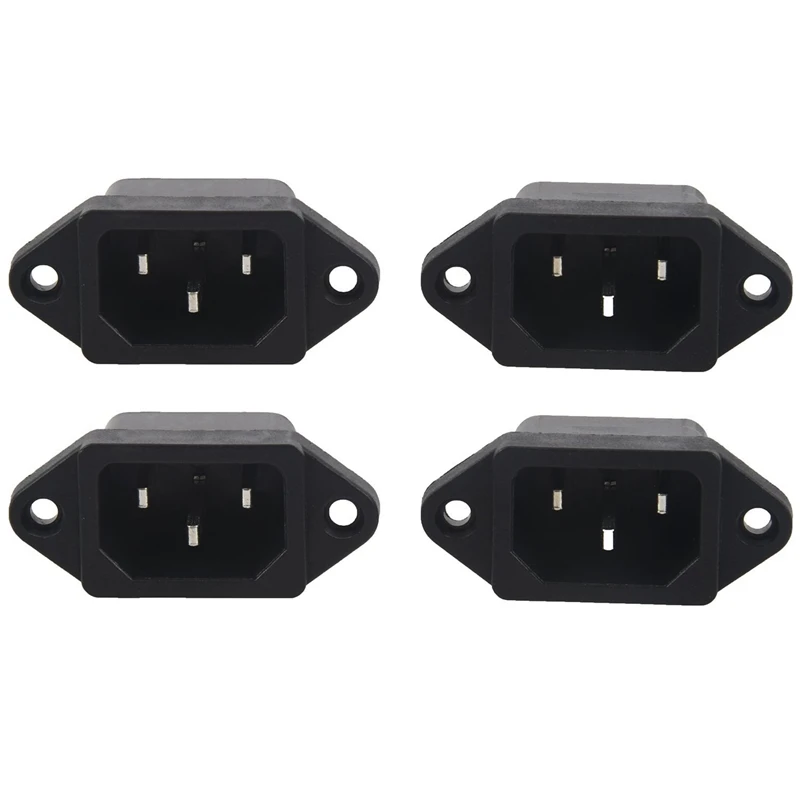 

4 шт., штепсельная вилка IEC320 C14, 250 В, 10 А