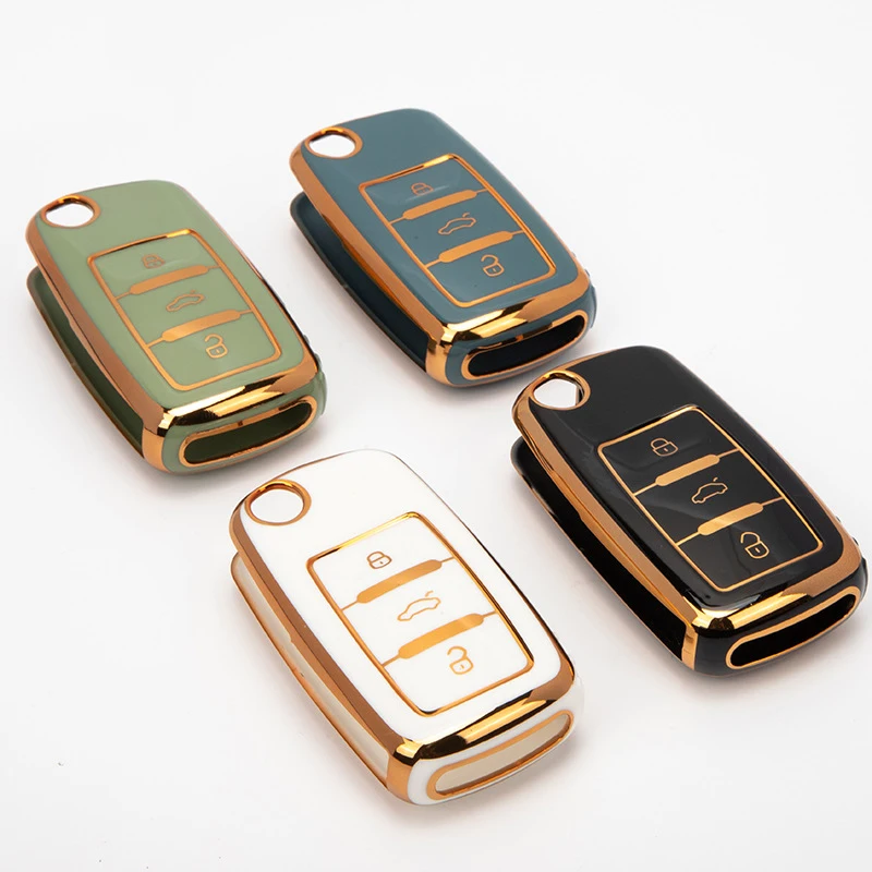 

1Pcs TPU Car Key Case Cover Key Bag For VW Golf 3 4 5 6 mk4 mk6 Passat b5 b6 b7 b8 CC Polo Tiguan mk2 Touran Jetta 6 Bora