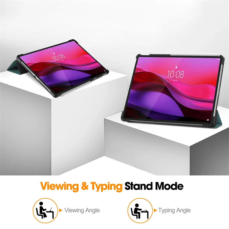 Фото Чехол для планшета из искусственной кожи с клавиатурой для Lenovo Yoga Tab Plus, чехол 12,7 дюйма, 2025 для Lenovo Yoga Pad Pro AI TB350FU, чехол-подставка №4