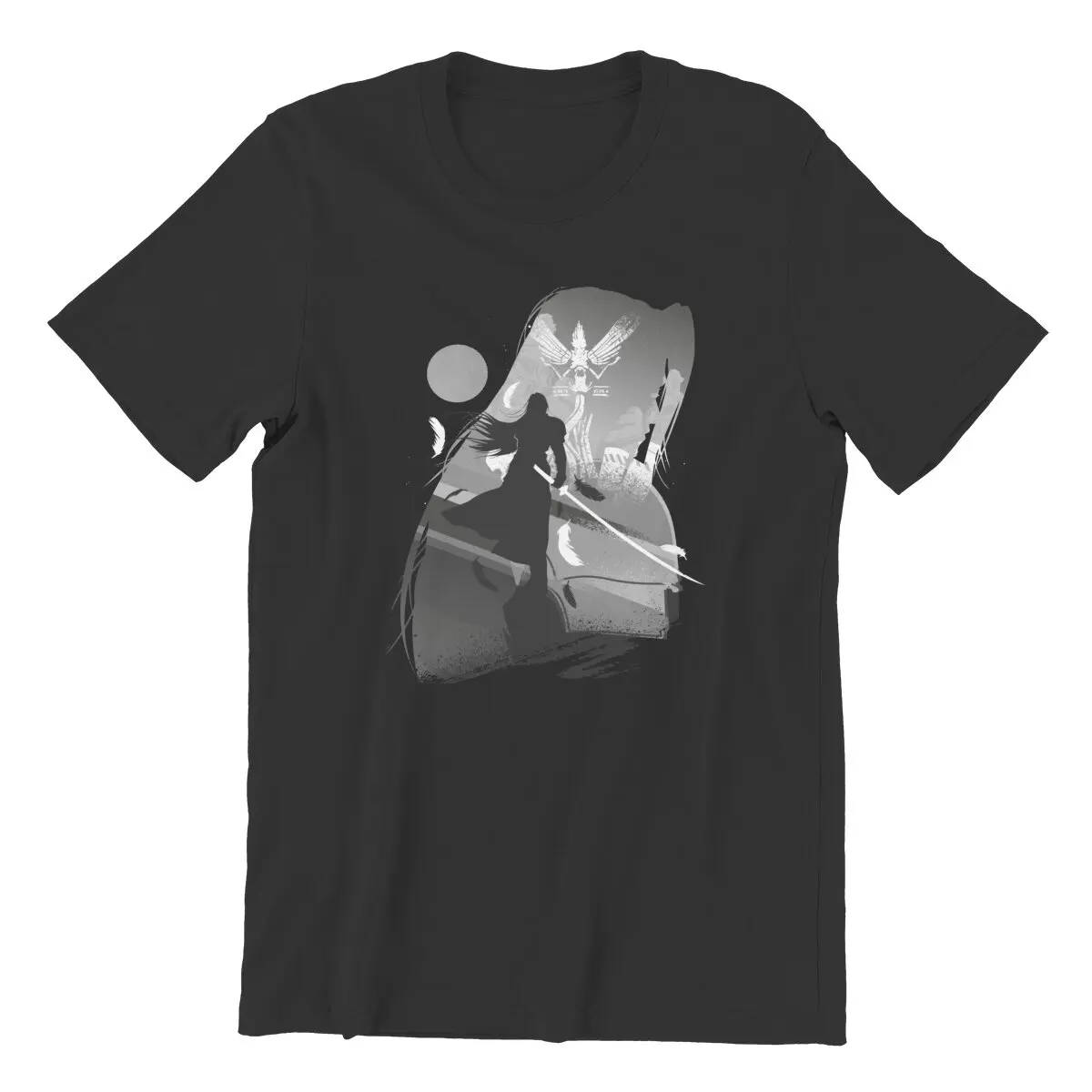 Футболка Villain-Sephiroth ff7 Remake Final Fantasy Cloud винтажная футболка с изображением облака и