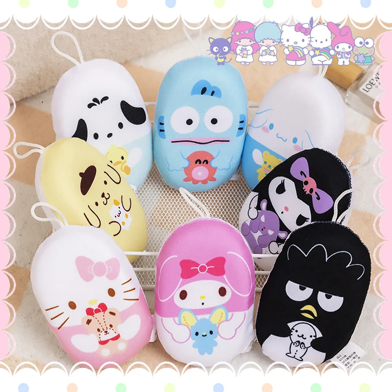 

Sanrioed Bath Flower Bubble Kawaii Home Bathroom Shower Ball Cartoon Practical Anime Cinnamoroll Pochacco Hello Kitty Girls Kids