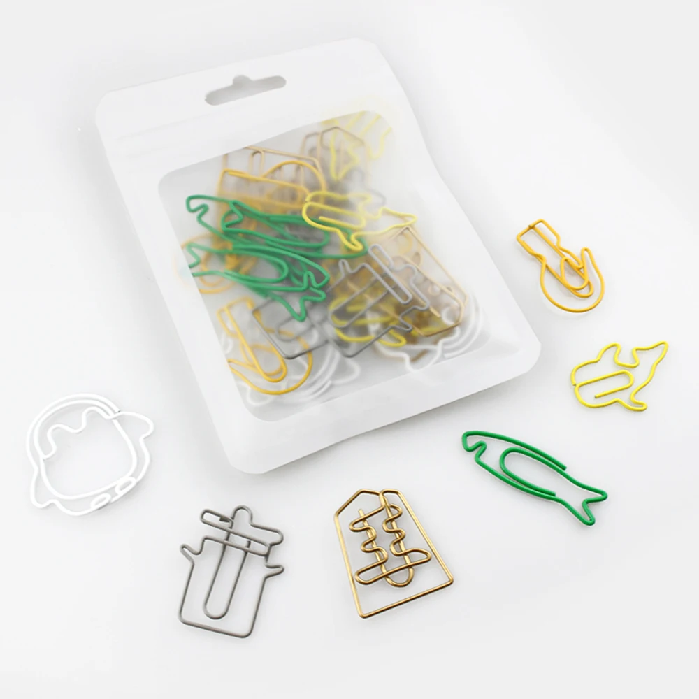 

Cute Paper Clips Decorative Rose Gold Stationery Paper Clip Fixed Style Gold Clip Cute Shape Color Paper Clip File Storage Klips