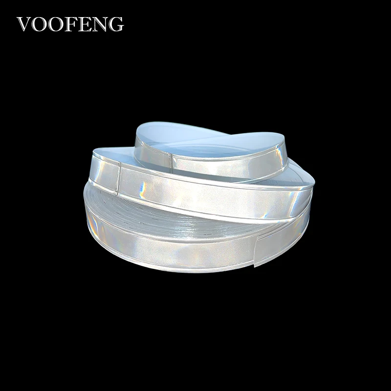 

VOOFENG Microprismatic Reflective PVC Tape High Visibility Plain Reflector Sewing on Clothes Bag Warning Tape 2.5cm/5cm RS-6290