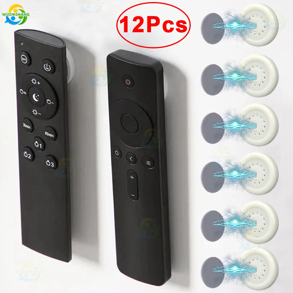 

12/2Pcs Strong Magnetic Hooks Wall Mount Anti-Lost Magnet Storage Holder For Remote Control Fridge Sticker Home Organizer Hook