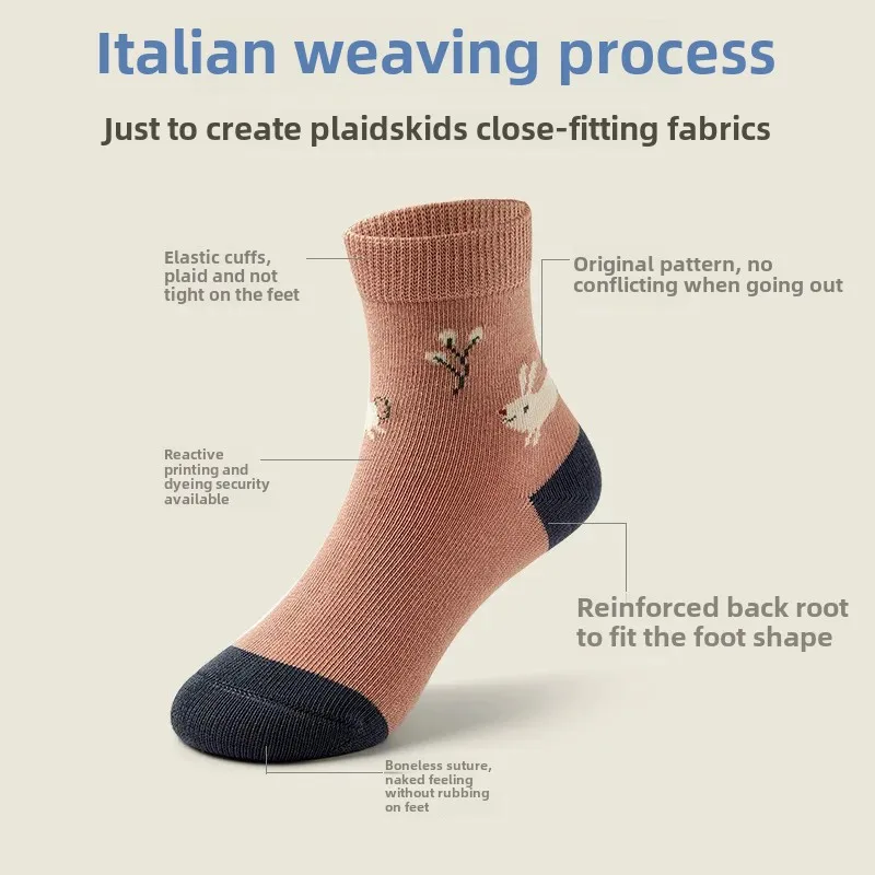 Qiaobai женские детские носки осень/зима плотный хлопок среднего размера большие