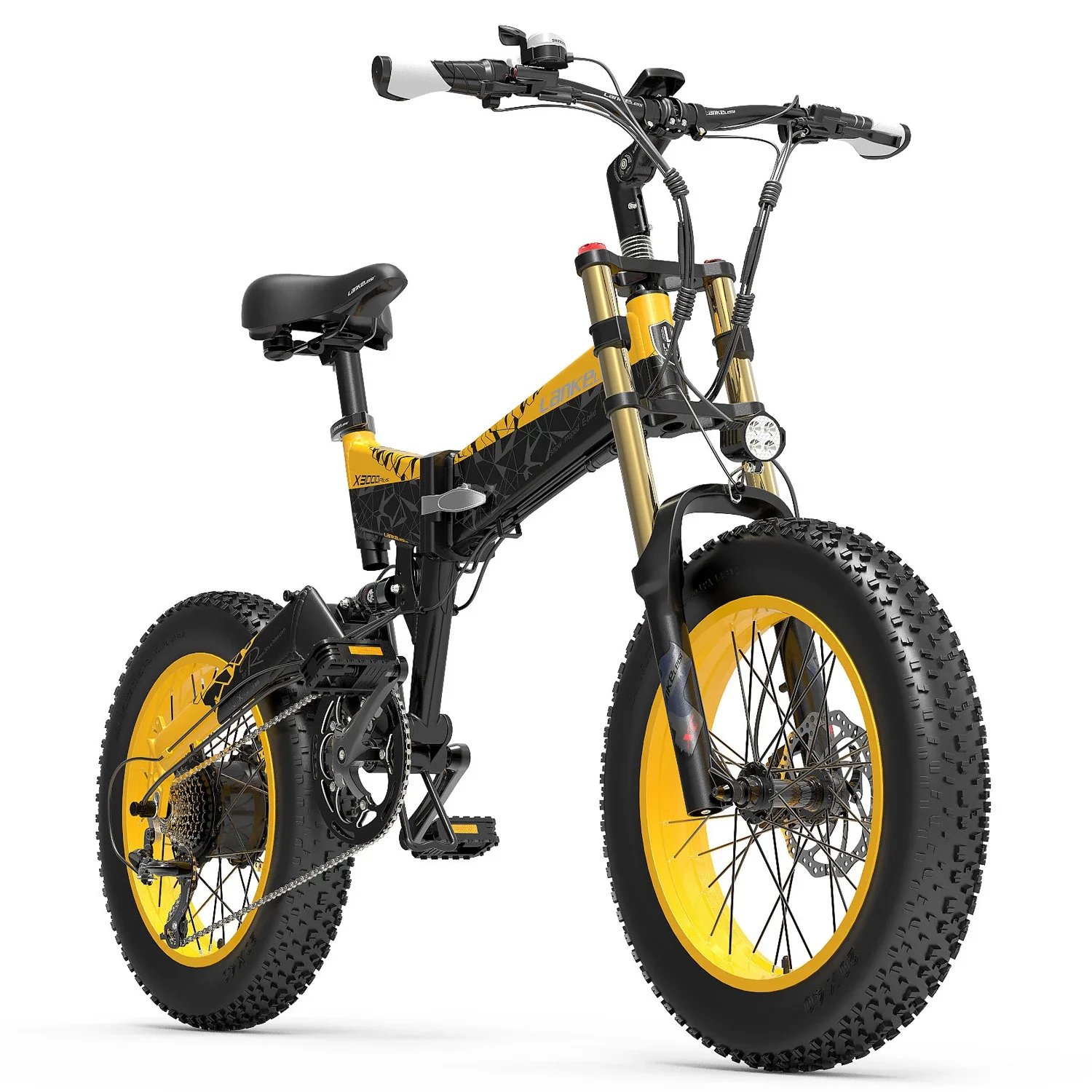 

1000W Motor 48V17.5AH Lithium Battery Ebike 20inch Fat Tire Folding Electric Bike Full Suspension Mountain Bike Electric Bicycle