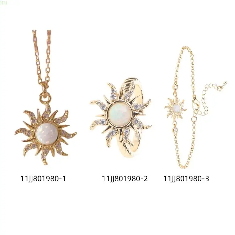 Модное ожерелье/кольца/браслет с подвеской далматинским камнем для женщин и