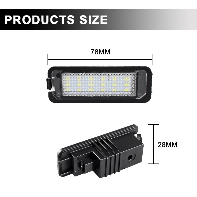 2 шт. светодиодный светильник номерного знака без ошибок для VW Golf MK4 MK5 MK6 Passat 4D Sedan
