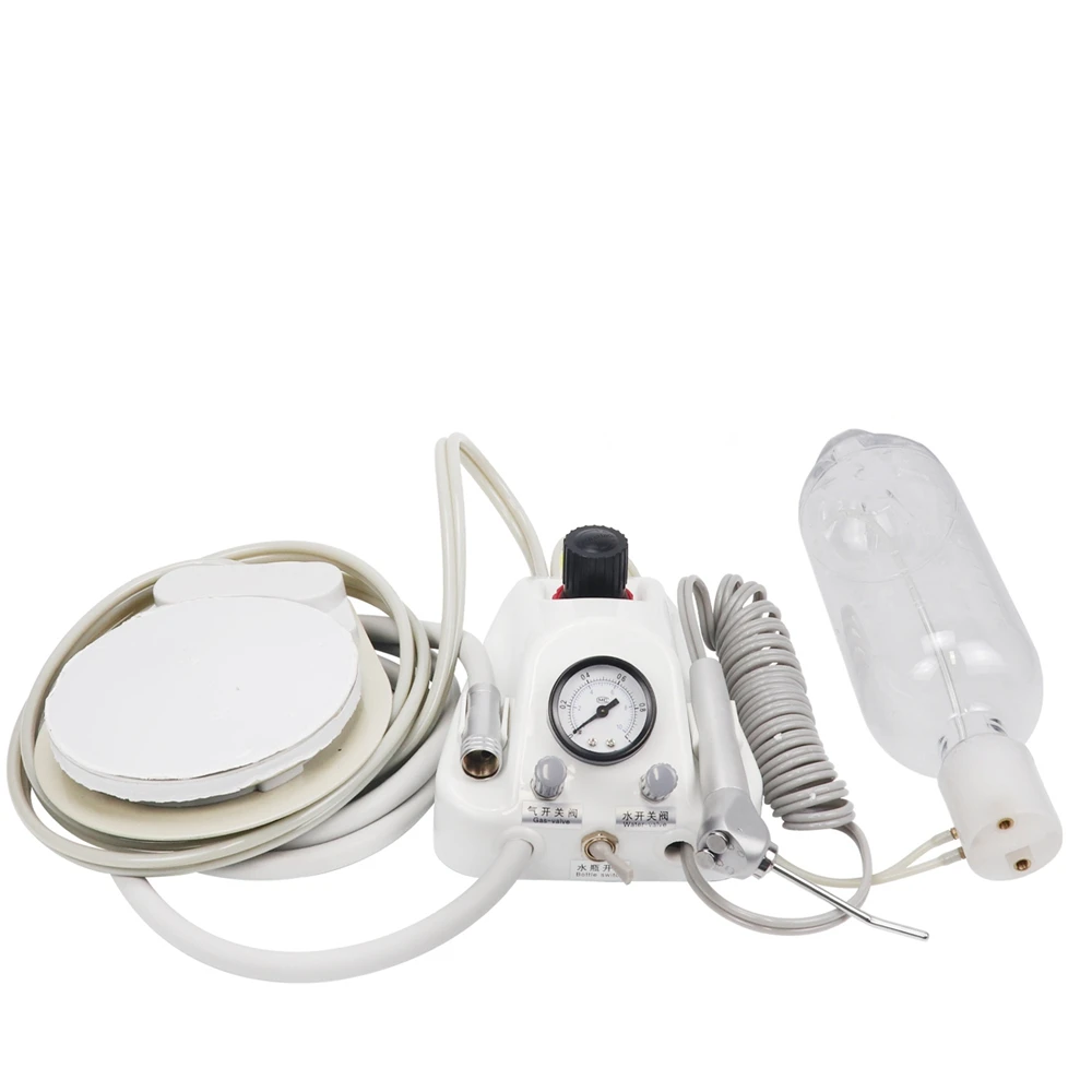 

Portable Dental Turbine Unit Work with Air Compressor 3 Way Syringe 2/4 Holes Teeth Whitening Dentistry Equipment Plastic Shell