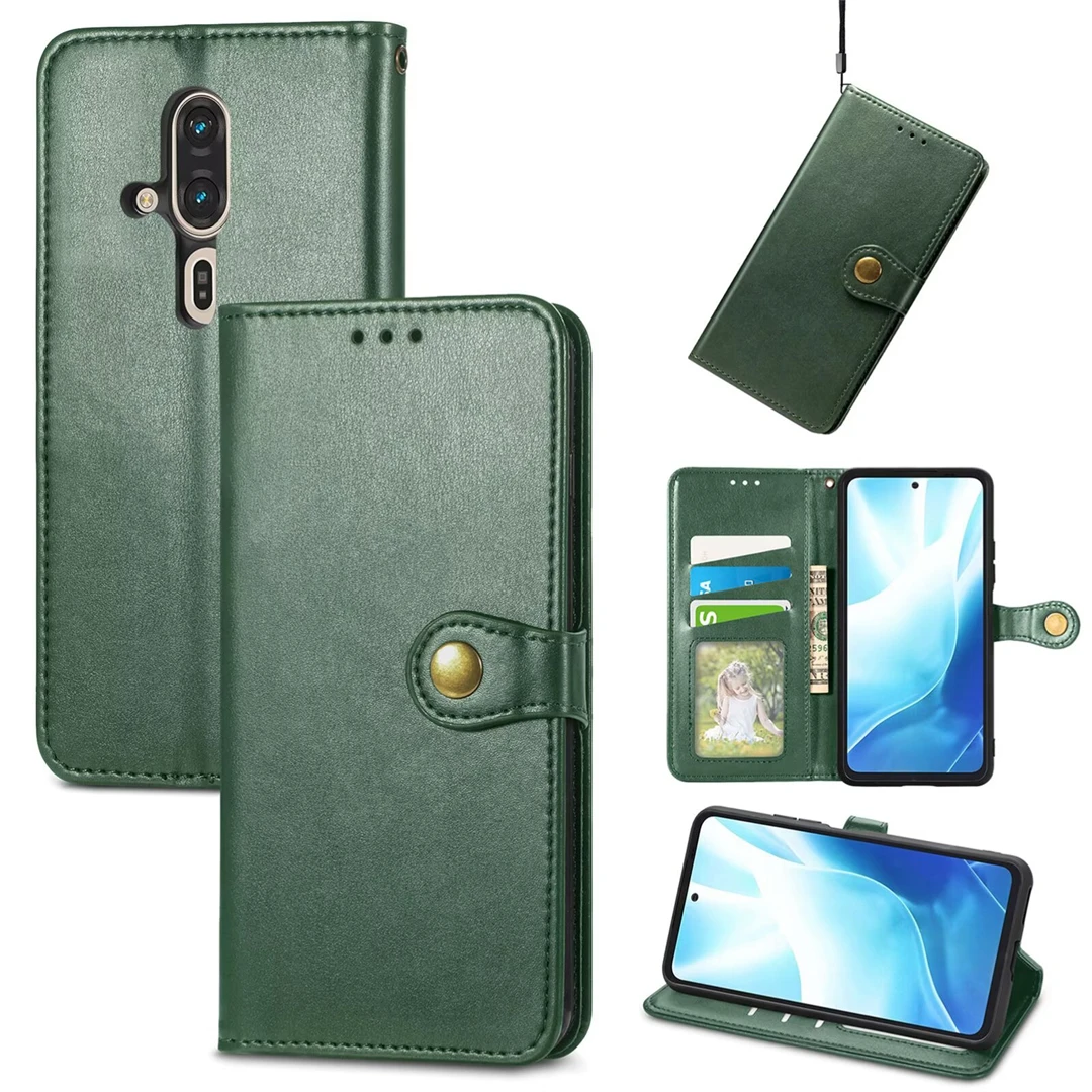 Фото Новый стиль, чехлы для телефонов Fujitsu FCNT ARROWS WE2 Plus RAKURAKU F-53E F-51E F-52E A401FC LITE MR01, чехол с минималистичной пряжкой из кожи №2