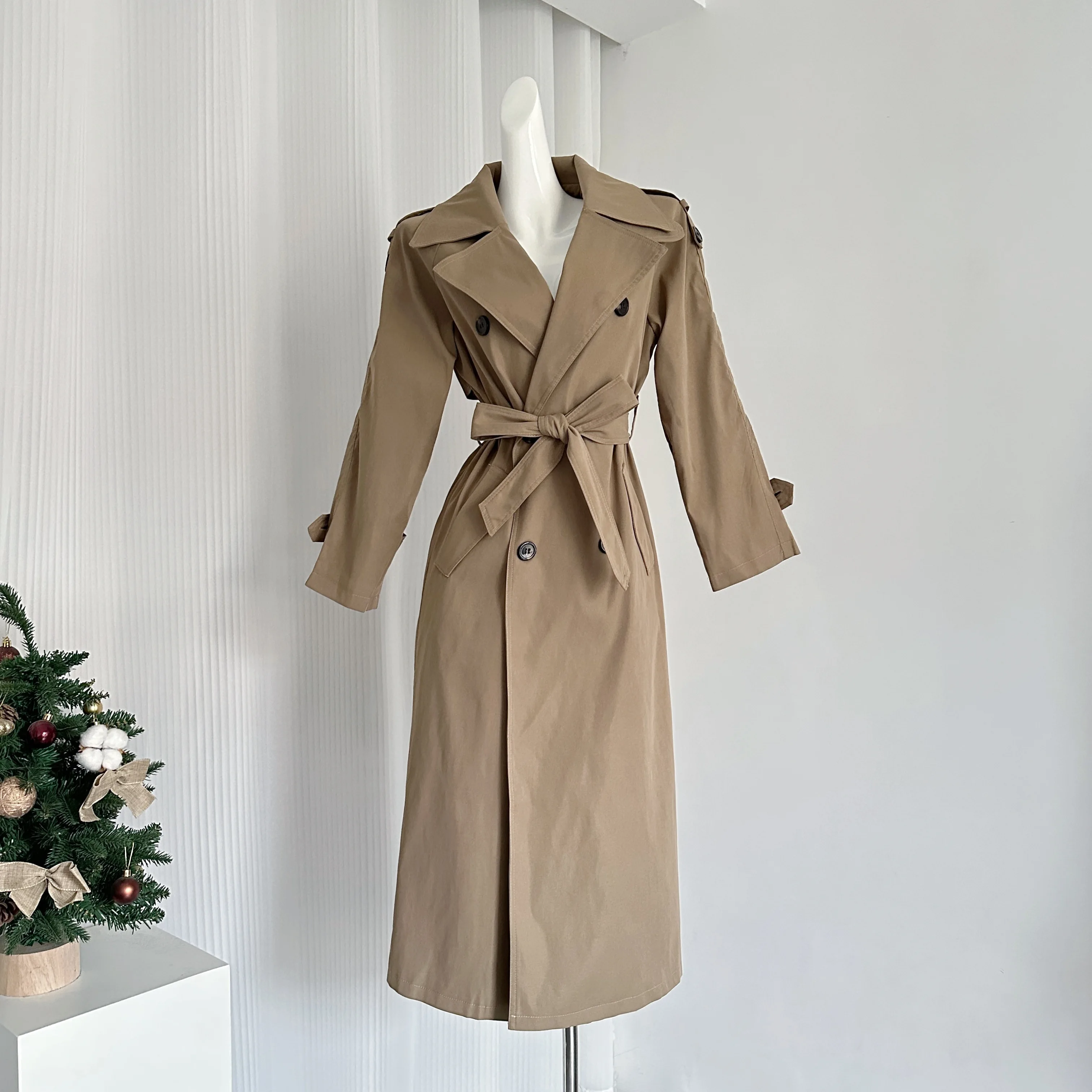 Happylisa женский длинный плащ ветровка модный английский стиль отложной воротник