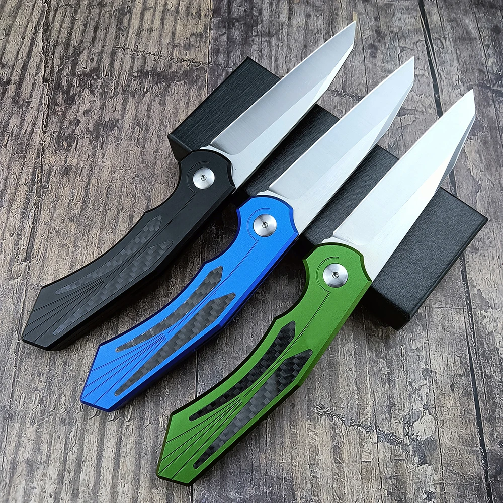 

New Survival Tactical Flipper Blade Assisted Folding Knife D2 Steel Outdoor Pocket Camping EDC Knife Cutting Tool Defense Knives