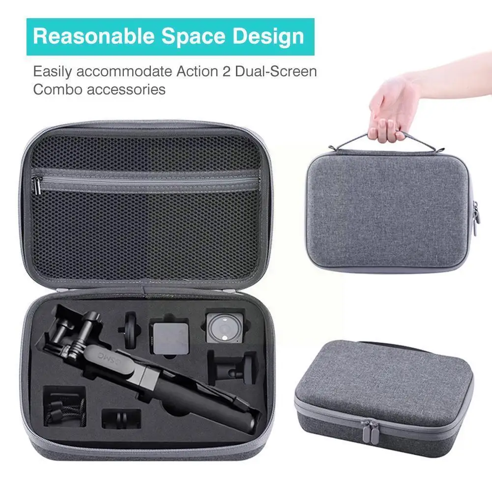 

1pc Storage Bag For Action 2 Dual-screen Combo Carrying For 10/ Action 2 Mini Camera Accessories B1j9