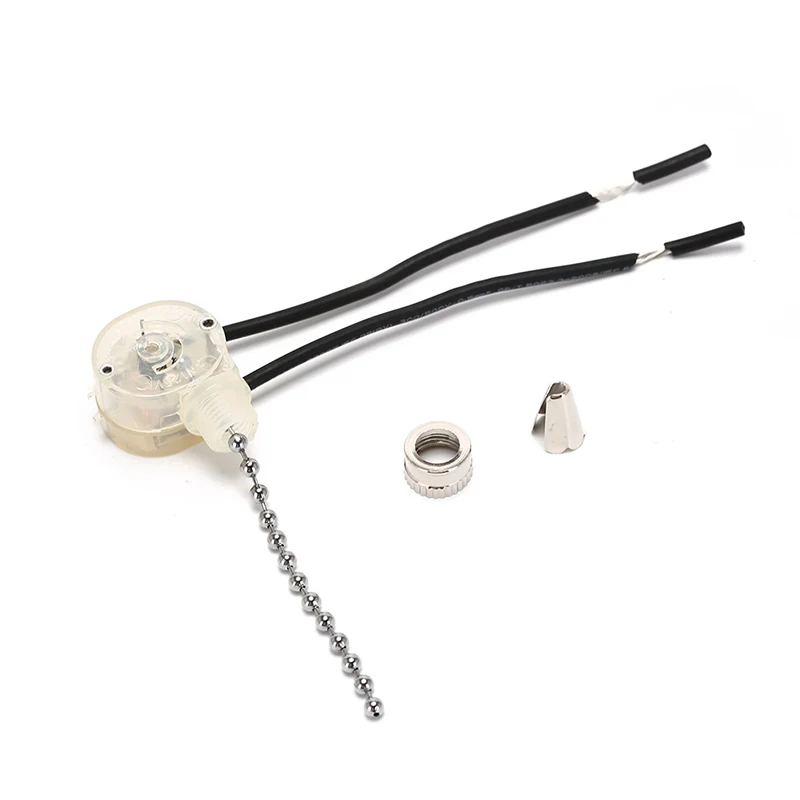 

1PC Universal Home Ceiling Fan Lamp Pull Switch Wall Light Replacement Pull Chain Cord Switch DIY Lighting,Voltage 3A/220V-250V