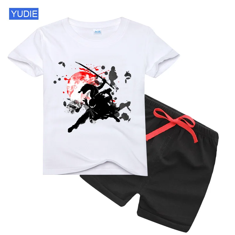 Summer Baby Boys Girls Cartoon T Shirt + Shorts Set Clothes Kids Cute Taekwondo Cartoon 2pcs Children Pajamas Girls Clothing Set