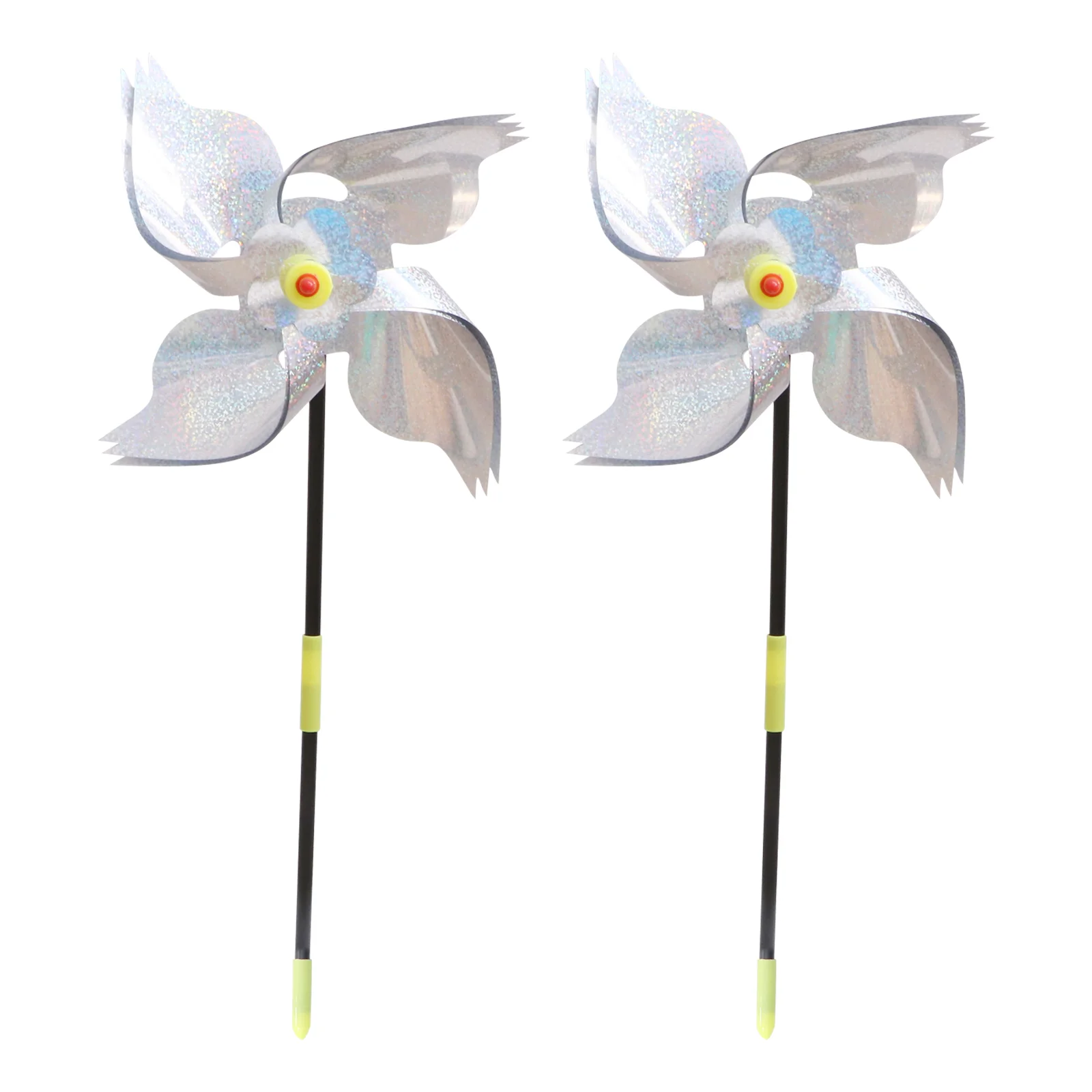 

Bird Pinwheels Spinners Reflective Deterrent Pinwheel Birds Garden Wind Blinder Decorative Pin Silver Sparkling Wheel Devices