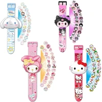 24 type cartoon character projection kawaii sanrio anime cinnamoroll kuromi melody kittys electronic watch kids adult gift toy