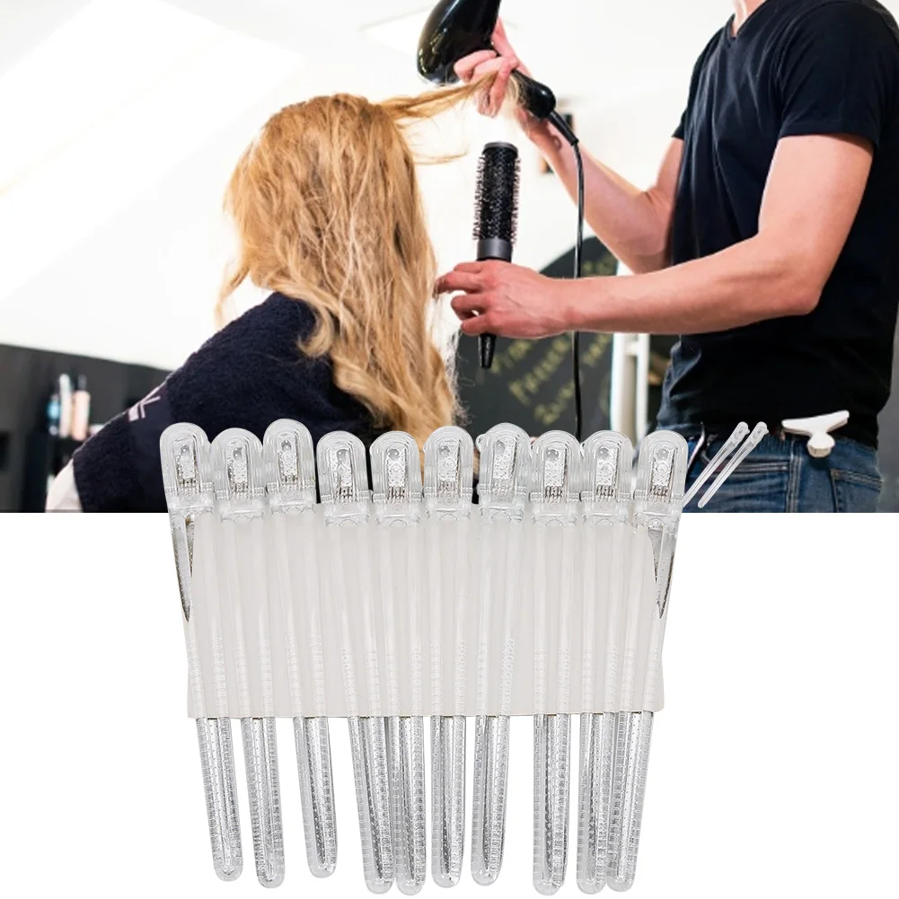 

Профессиональные зажимы для волос из нержавеющей стали для салона, 10 шт., инструмент для укладки волос «сделай сам», заколки для волос «Утко...