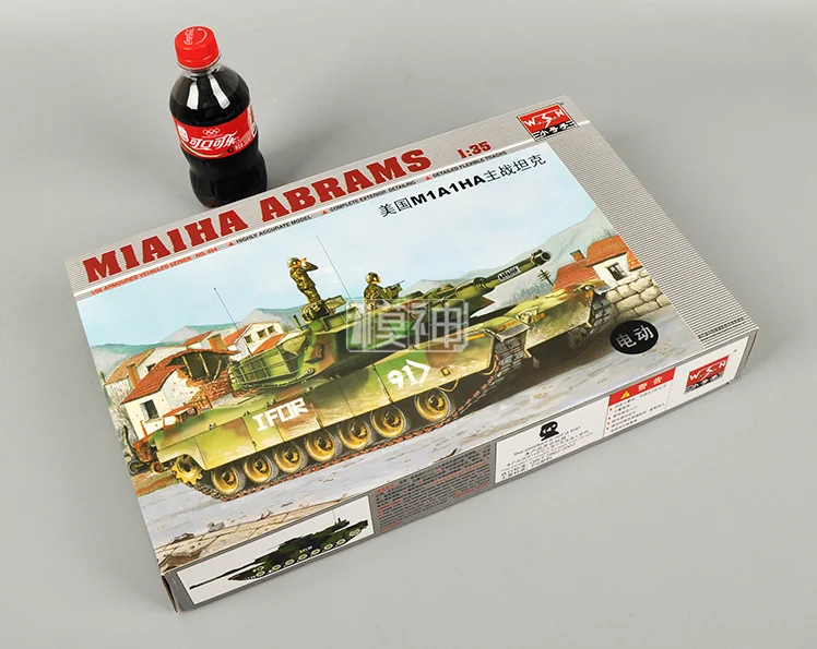 Фото WSN 00334 1/35 американский танк ABRAMS, электрическая бронированная модель автомобиля, комплект двигателя, подарки TH07773-SMT8 №1