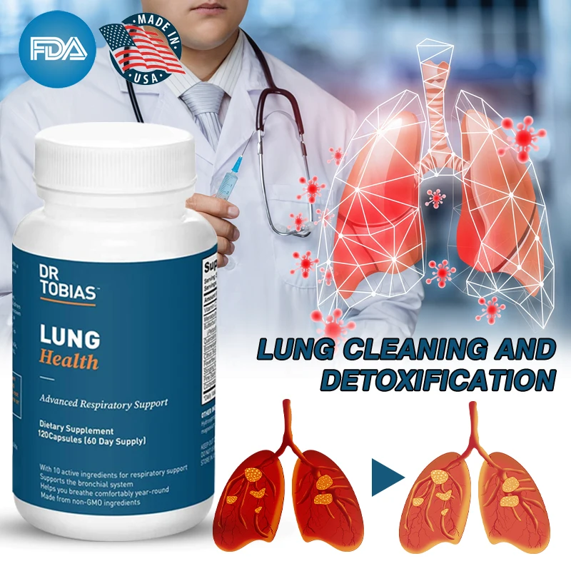

Lung Cleanse and Detox Formula Includes Vitamin C To Support Bronchial and Respiratory System, Lung Support Supplement