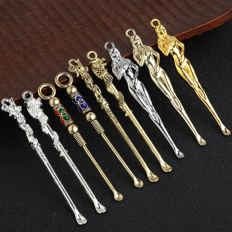 

1pc Ear Spoon Retro Brass Dragon Portable Ear Cleaning Tool Ear Wax Remover