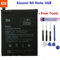 xiao mi 100 original phone battery bm21 for xiaomi mi note 3gb ram high quality 3000mah mobile phone battery free tools