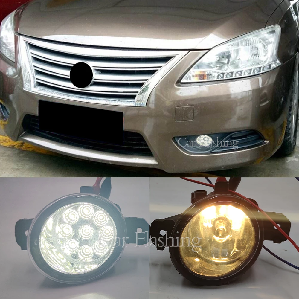 Противотуманные фары передние для Nissan Sentra Bluebird Sylphy 2013 2014 2015 LED крышки противотуманных фар рама лампа противотуманного света решетка решетки.