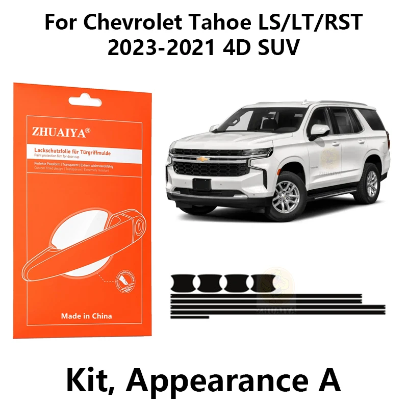 

Защитная пленка ZHUAIYA для красок дверной ручки, ТПУ PPF для Chevrolet Tahoe LS/LT/RST 2023-2021 4D SUV