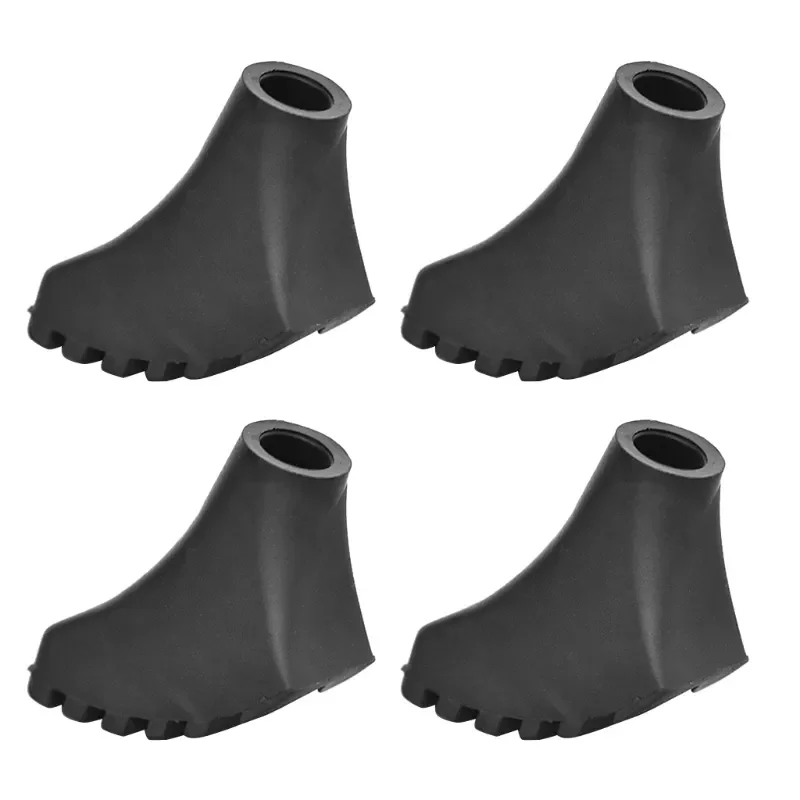 

4Pcs Black Walking Stick Tips Rubber Protectors Trekking Cane Large Foot Cover