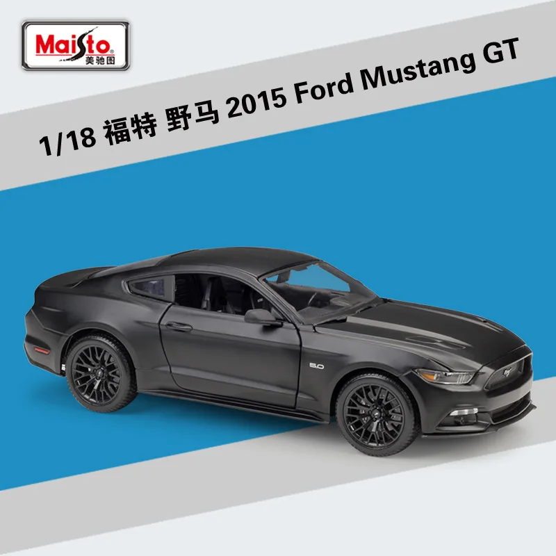 

Модель спортивного автомобиля Maisto 1:18 2015 Ford Mustang GT, модель автомобиля из сплава, игрушка, украшение, коллекционная Подарочная игрушка B517