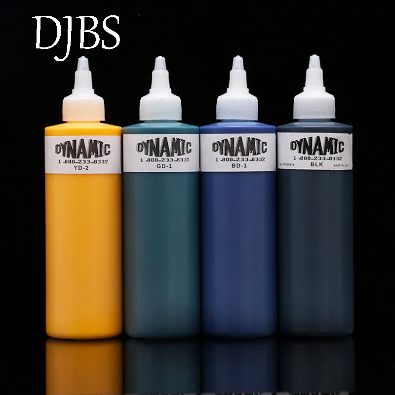 DJBS 8 Color 240ml Ounce Tattoo Ink Professional Permanent Makeup Pigment Microblading Ink Body Art Tattoo Color Tattoo Supplies