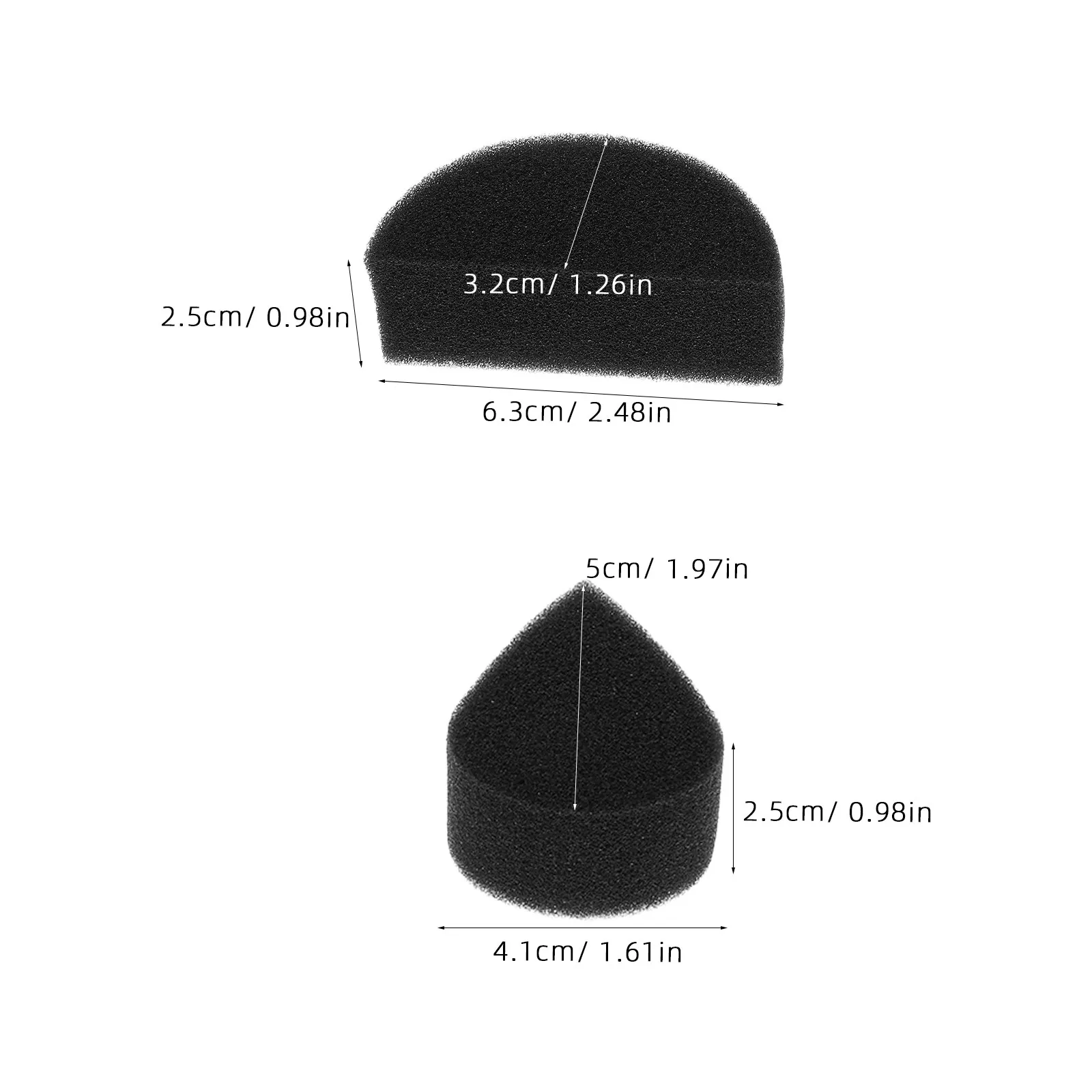 Набор из 24 спонжей для макияжа лица высокой плотности, полукруглые, простые в использовании, для боди-арта, рисования и макияжа лица (art.: 3920db9e5ff26) - 3920db9e5ff26