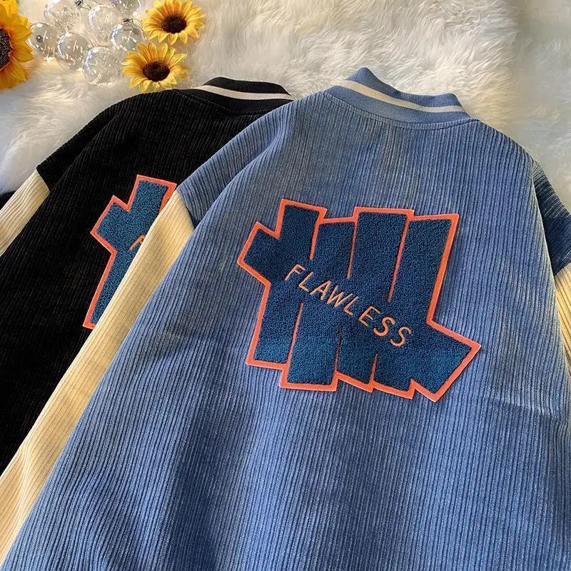 

Vintage Baseball Jacket Men Varsity Jacket 2022 Spring Autumn New American Personality High Street Style Loose Casual Jackets