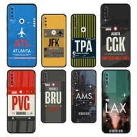 boarding pass air ticket case cover for samsung galaxy a02s a50s a12 a21s a30 a70s a20 a11 a03 a23 a03s a01 official funda